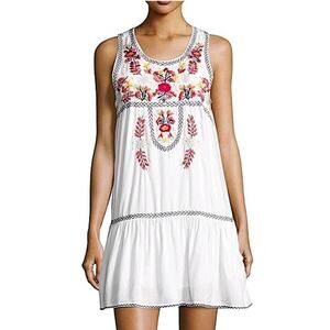 Lovers + Friends Embroidered Sz S Boho Festival Beachy Floral Cottagecore Hippie
